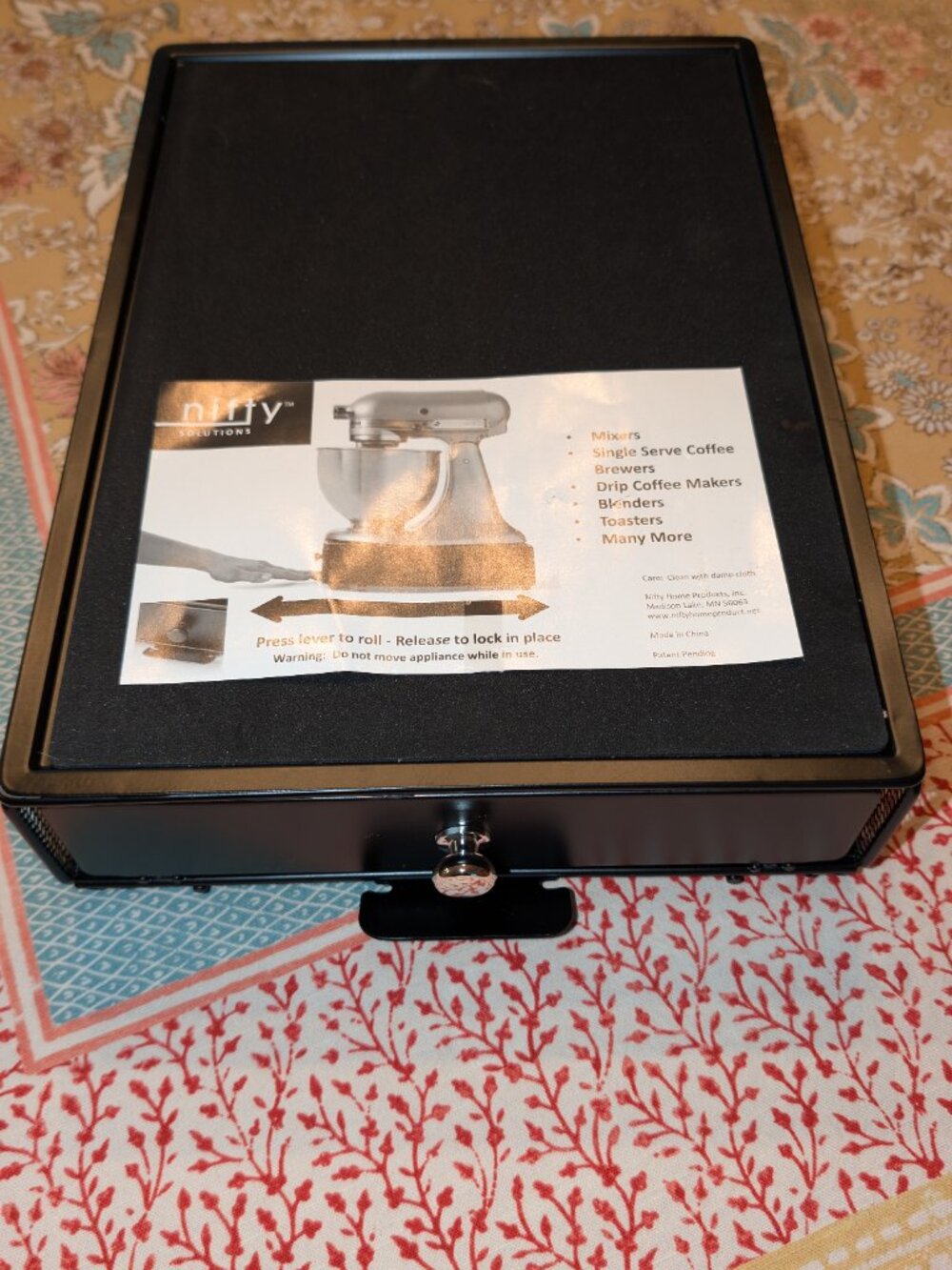 12.5 x 9 x 3 Nifty Solutions Appliance Rolling Tray with Drawer